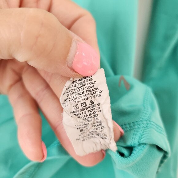 Brooks Teal Green Long Sleeve Athletic Shirt Workout Running Women's M - Picture 7 of 7